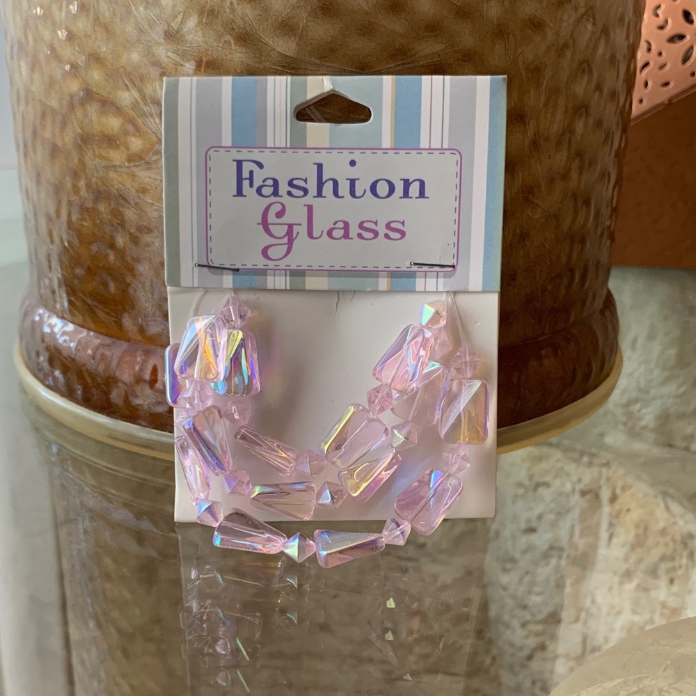 Pink Iridescent Craft Beads